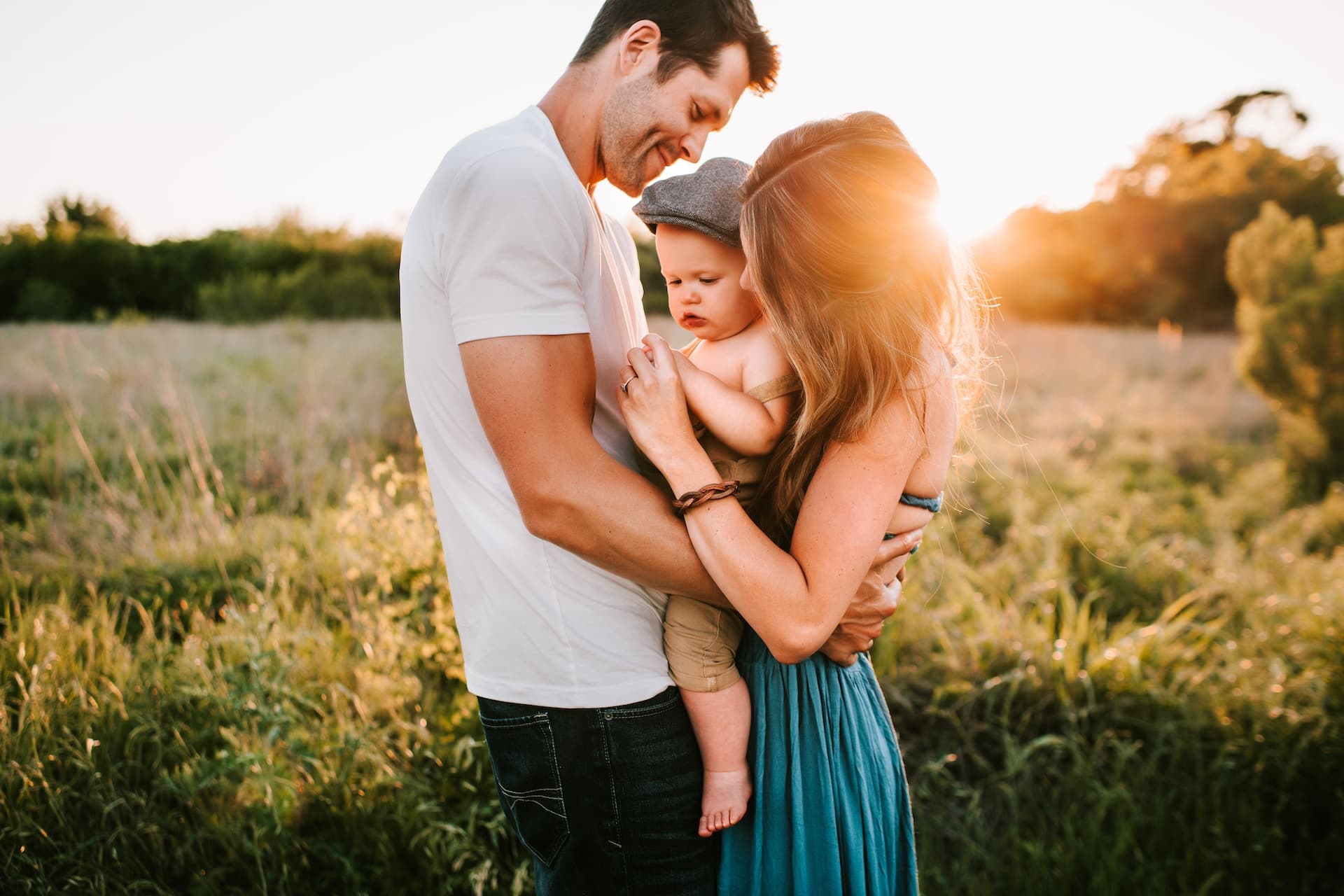 Family discussing term life insurance
